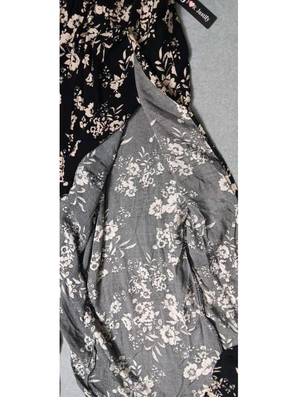 NWT! J For Justify Strapless Wide Leg High Slit Jumpsuit Romper Womens Size... - Picture 12 of 13